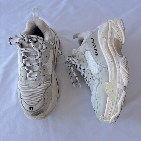 Sneakers White Chunky Women’s Triple S Size 37 - Picture 3 of 13